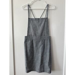 Mahina Hawaii Women’s Railroad Stripe Strappy Cross back Pinafore Dress SZ SM